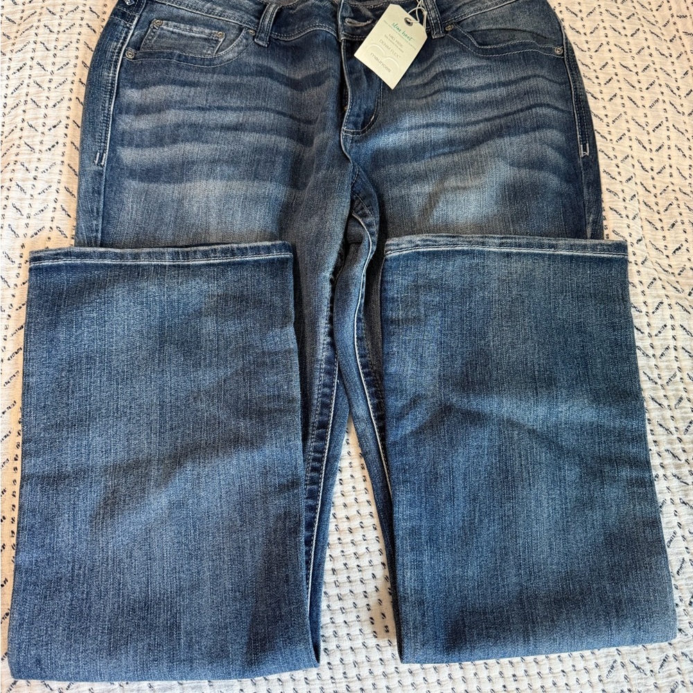 Maurices Mid Rise Slim Boot Blue Jeans
